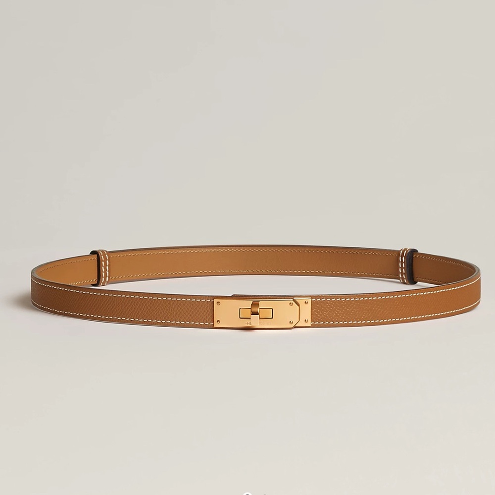 Hermes Gold Kelly Belt with Gold Hardware